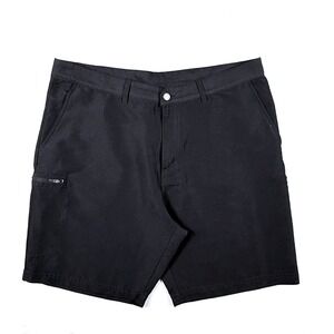 Adidas Mens Golf Shorts Black Size 38 Performance Activewear Zip Pocket